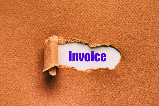 Invoice written under torn paper.