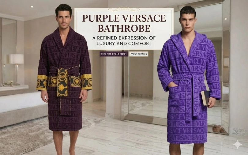 Purple Versace Bathrobe