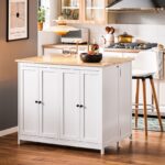 Kitchen island with storage on both sides
