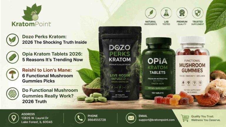 Opia Kratom Dozo Perks Functional Mushroom kratompoint.com