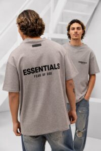 Fear of God Essentials Grey T-Shirt Streetwear Style