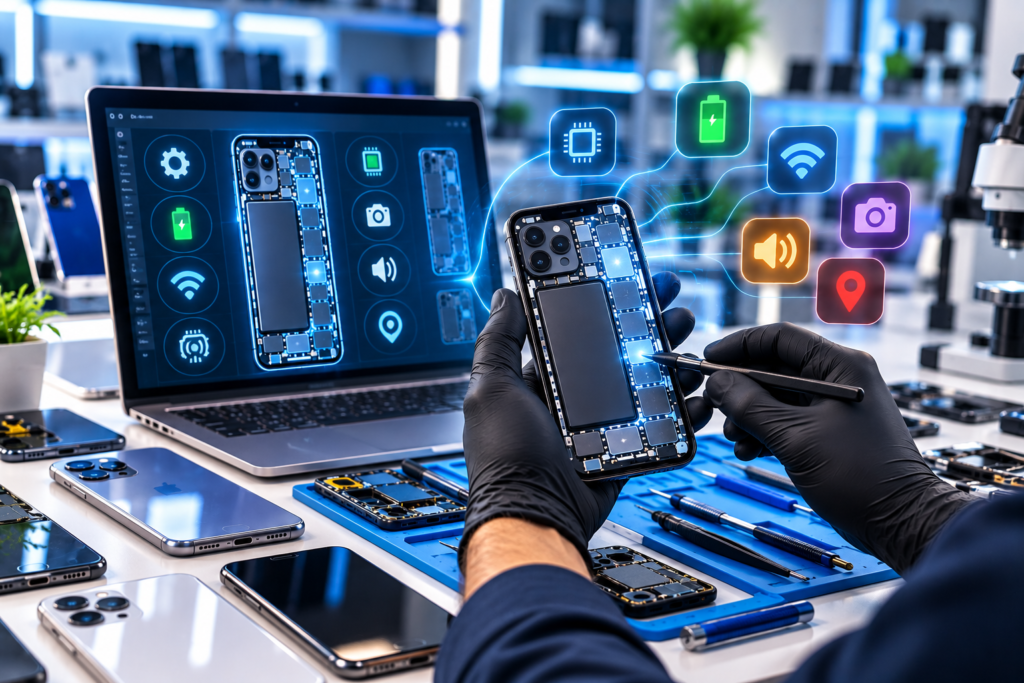Holographic Smartphone Repair Diagnostics