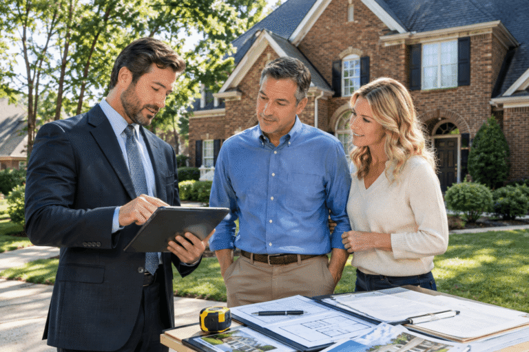 Real Estate Consultation Outside Grand Home (1)